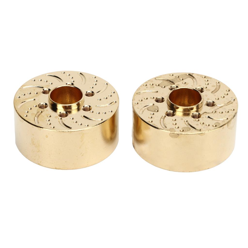 2Pcs Brass Wheel Weights 1.9 2.2in RC Crawler Car Hex Hub Adapter Model Upgrade Parts 18.5mm