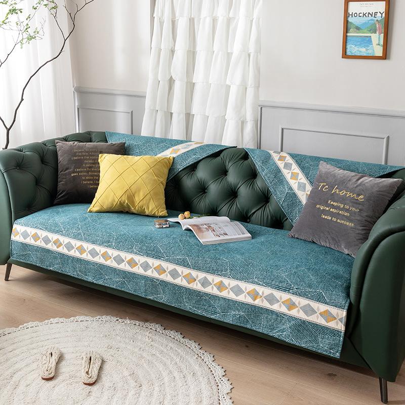 

Простая всесезонная подушка для дивана из шенилла, утолщенная, нескользящая, чехол для дивана, можно стирать 70*70cm