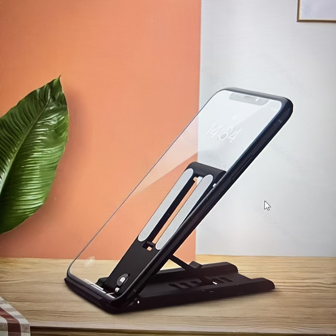 Adjustable Foldable Tablet And Phone Stand, Suitable for 4.6-12.9 Inch Devices, PVC Material, 6-Position Height Setting, Kindle 1pc