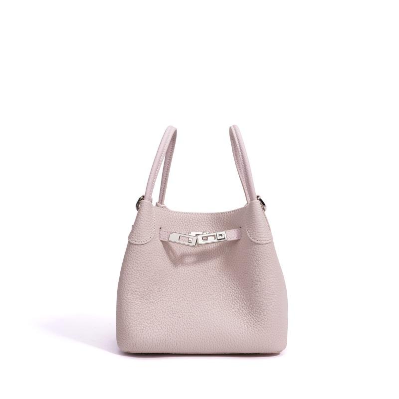 Bolso Versátil Informal para Mujer Piel de Lujo Ligero Sensación Premium Bolso Cubo de Hombro Souvenir Moda Trabajo Viajero Bolso de Mano