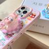 Korean Cute Cherry Girl Magnetic Stand Phone Case, suitable for iPhone 16 Pro 15 13 14 Pro Max, with stand, suitable for Magsafe