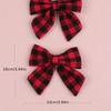 2Pcs Cute Plaid Bow Hair Clips For Girls Scottish Style Red And Black Check Decor Bownot Hair Barrettes Hair Accessories Gifts