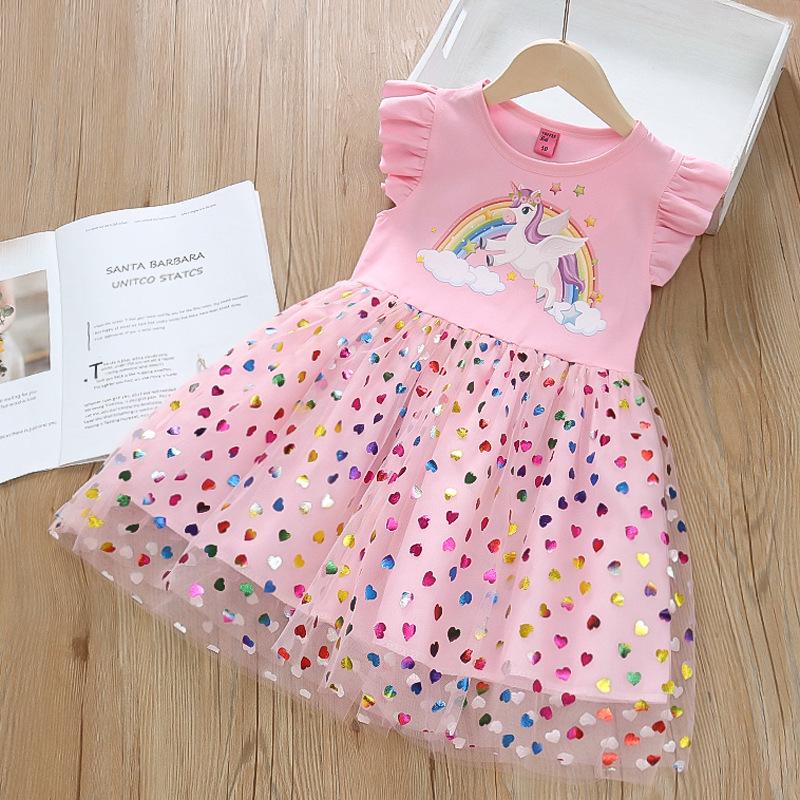 Girls' Summer Princess Cotton Mesh Dress - Fairy Style