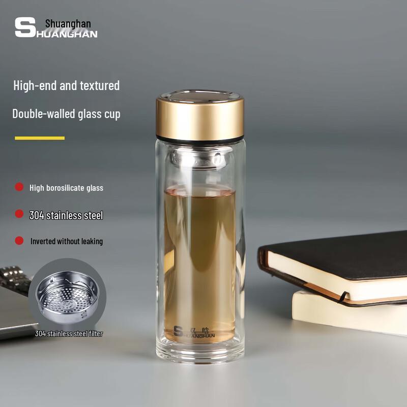 Double-Layer Borosilicate Glass Mug