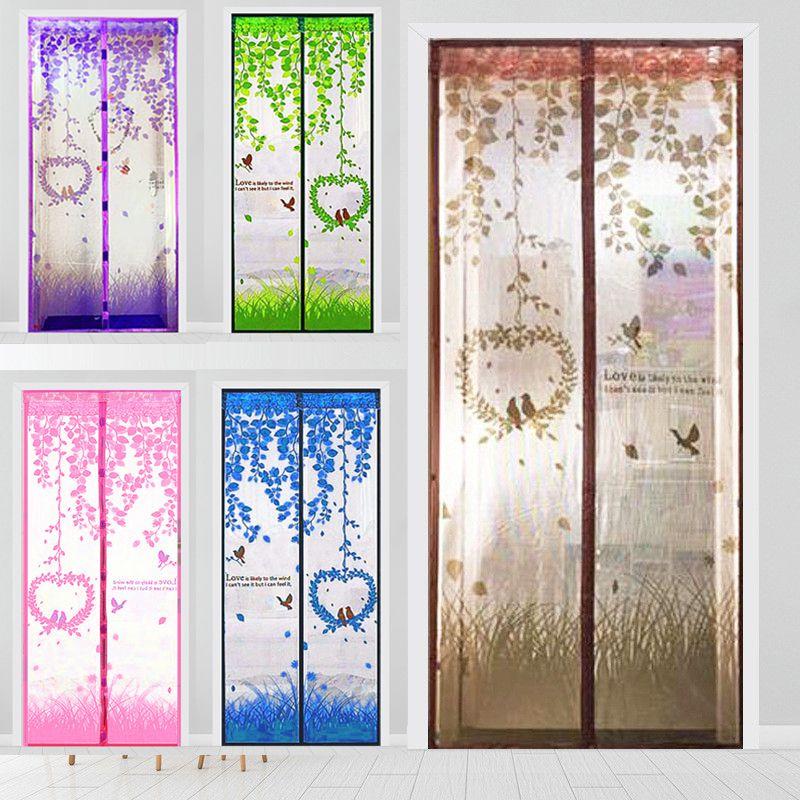 Magnetic Tulle Door Closing Mesh Mosquito Net Cartoon Window Screens Curtain