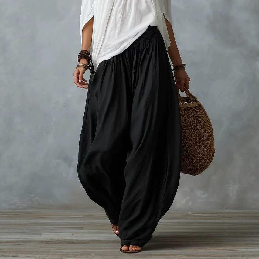 2026 new European and American style one-word shoulder T-shirt wide-leg pants set women's fashion elegant two-piece set long-sleeved casual pants