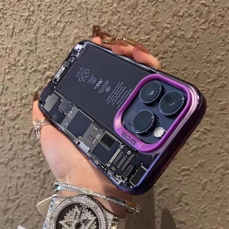 Cyber-Leiterplatten-Handyhülle Für iPhone 16 15 14 13 12 11 Pro Max XS X XR 7 8 Plus Mini SE 2020 2022 Stoßfest Funda