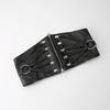 Gothic Solid Color Lift Up Female Waist Corset Wide Faux Leather Belt Women Fashion Slimming Waistband Elastic Corsets