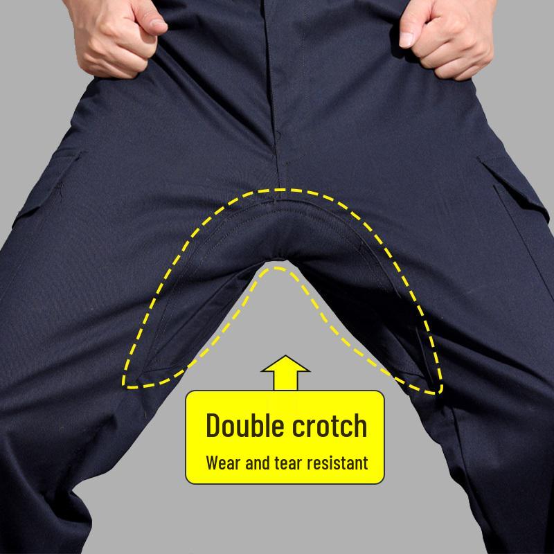 Men's Tear-Resistant Summer Work Overalls for Construction and Welding