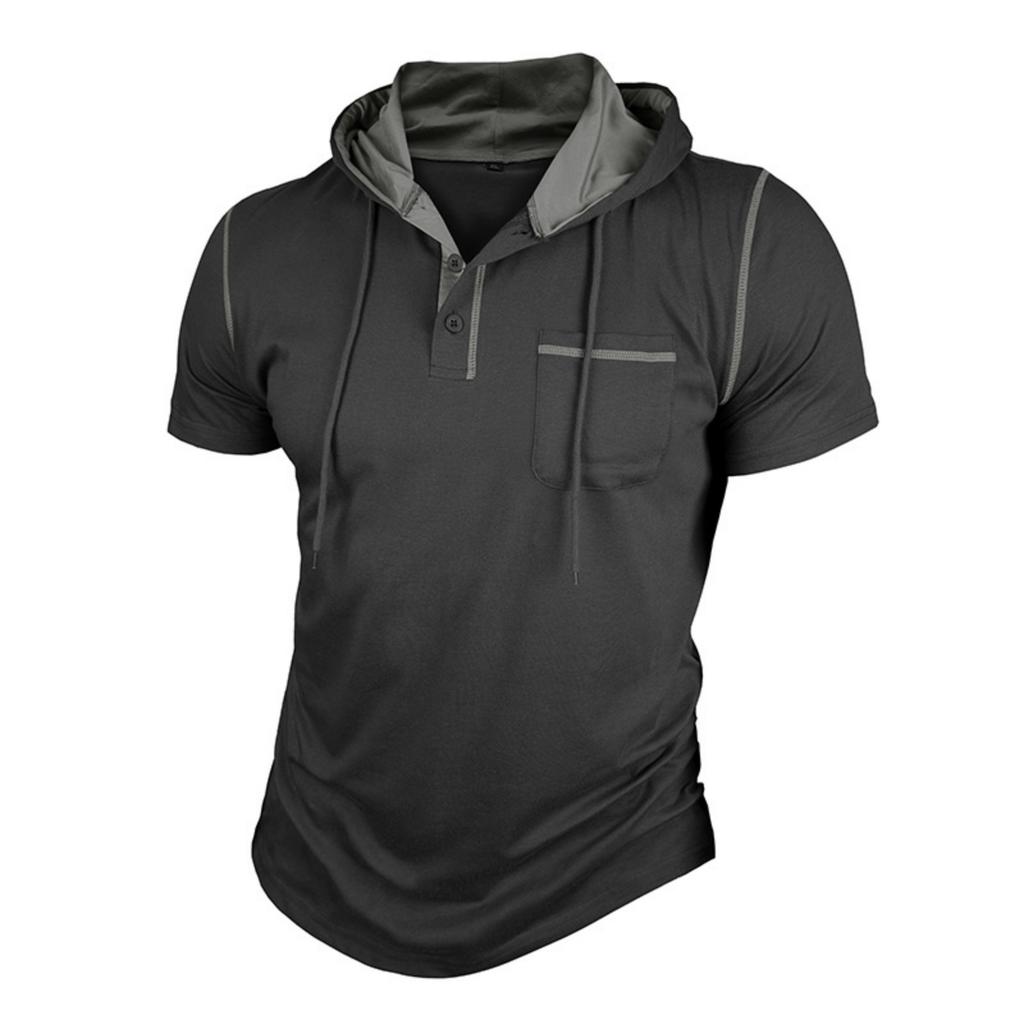Men's Short-sleeved T-shirt With Hood And - Jacket - Summer Outdoor Top