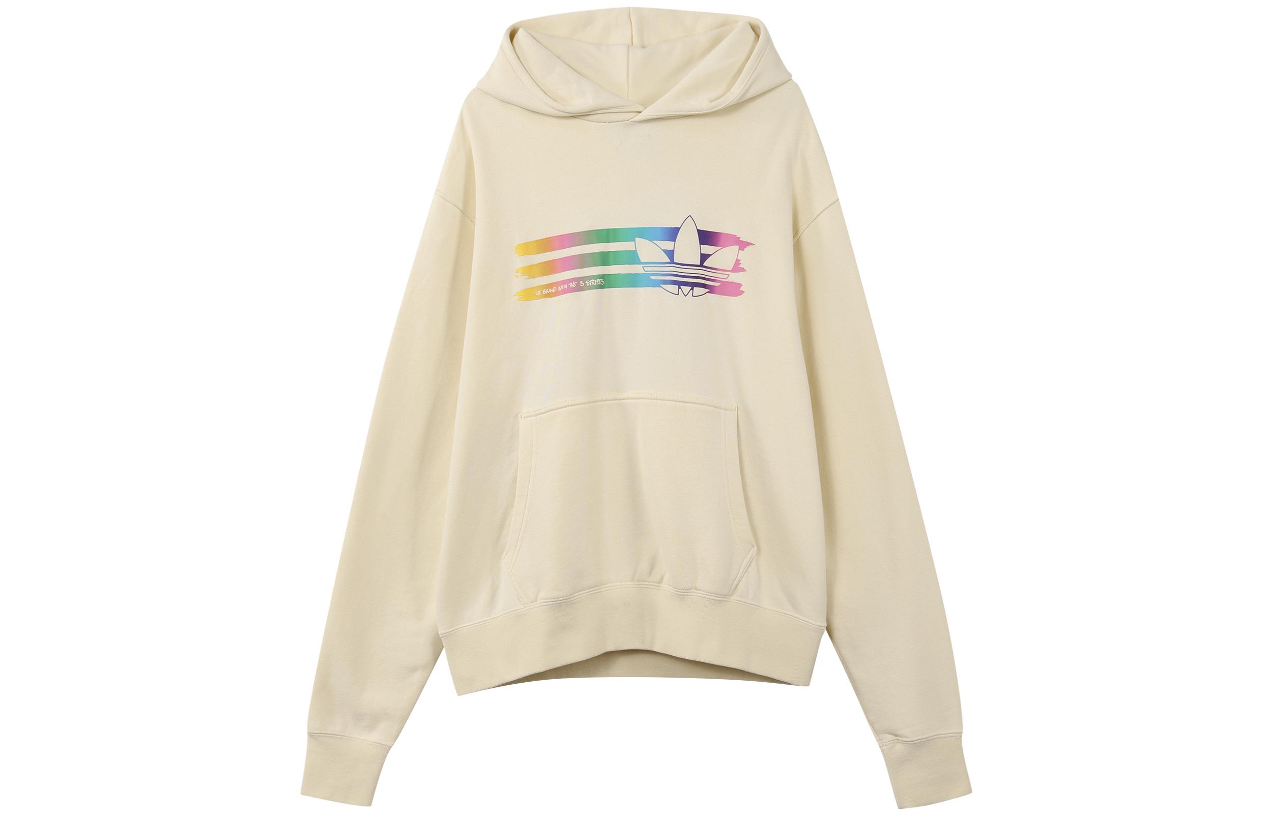 Adidas Originals Trefoil Sweatshirts Unisex White Hooded Moderate Regular HL4108 XS