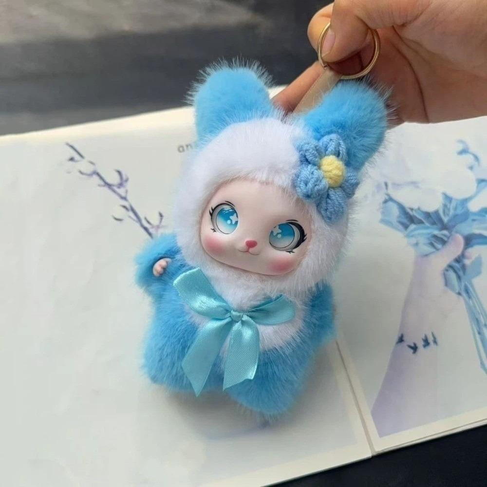 Ornaments Rabbit Doll Figures Big Ear with Flower Bunny Plush Doll Pendant Lady/Girls