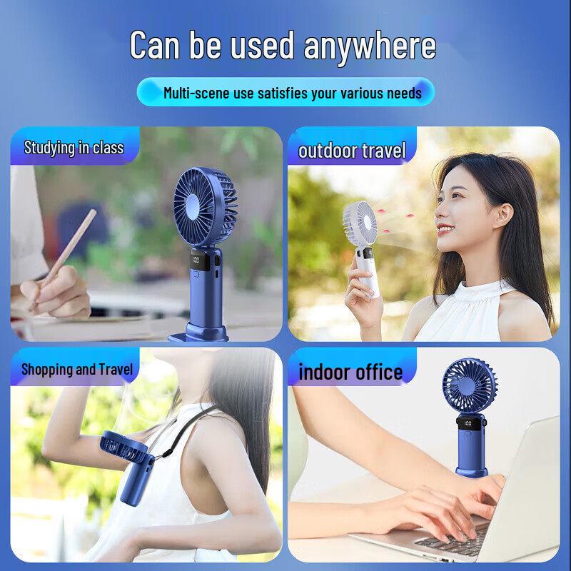 2026 Model Handheld Mini Fan: Rechargeable, Ultra-Quiet, Portable Desk Accessory