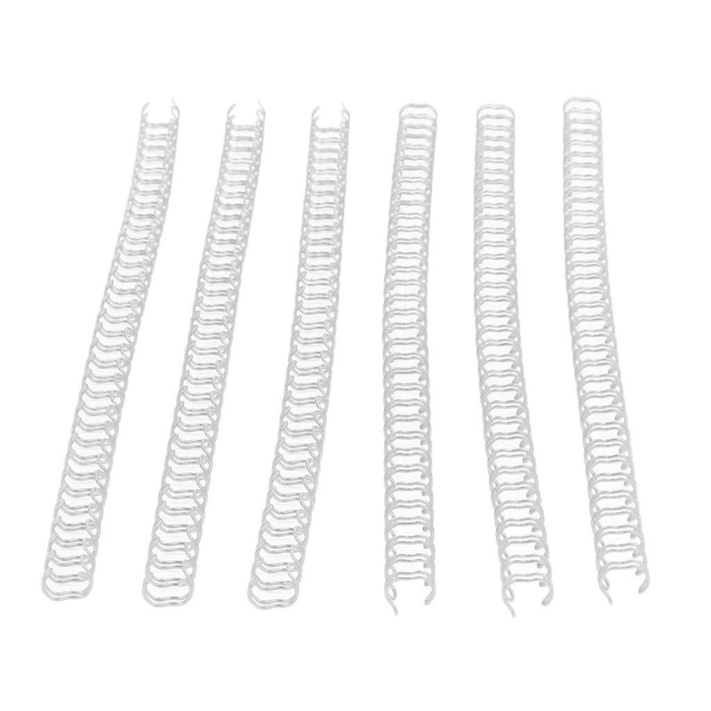 100 Stück Doppeldraht-Bindespirale 20 Blatt Kapazität 3:1 Teilung 34   6,4mm Durchmesser Set-Kit für   Papier