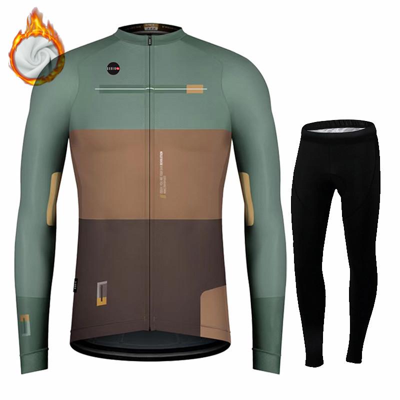 2025 Nový Gobikful - Pánský cyklistický oděvní set, Termovlna Dlouhý vlněný set a Dlouhé kalhoty pro venkovskou jízdu na horském kole