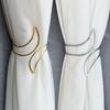 1/2 BUC Clipuri Fixare Perdea Decorațiune Elegantă pentru Casă Cârlige Artistice pentru Perdea Formă Lună Curele Rafinate Aurii/Argintii