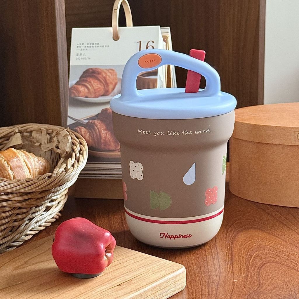 Ceramic Inner Insulated Travel Mug With Portable Design For Women And Couples