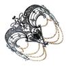 Metal Tassels Masquerade Mask with Rhinestones Masquerade Costume Accessories For Women Wedding Halloween Masquerade