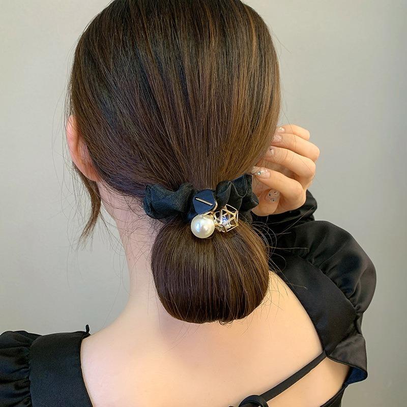 Korean Simple Mesh Scrunchies Women Girls Elastic Hair Rubber Bands Accessories Tie Hair Rope Headdress Headwear Ponytail Holder