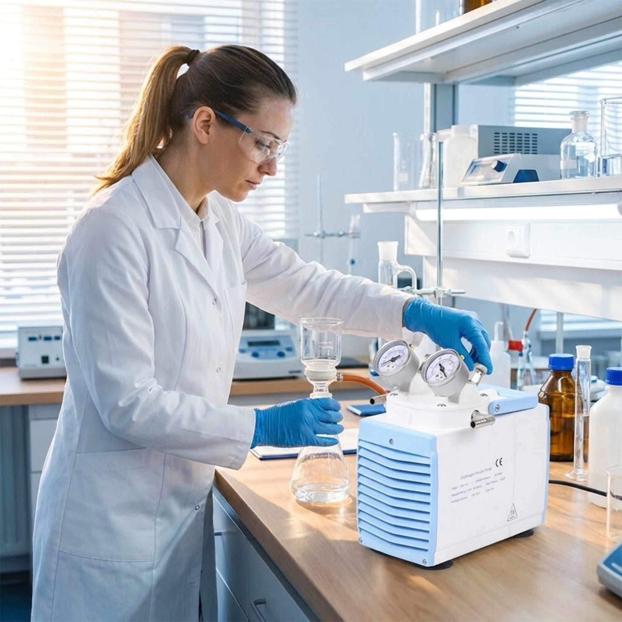 

Laboratory Oil Free Diaphragm Pump Filtration Rotary Evaporator 30L Min Adjustable Vacuum Pressure 24h Continuous Duty United States