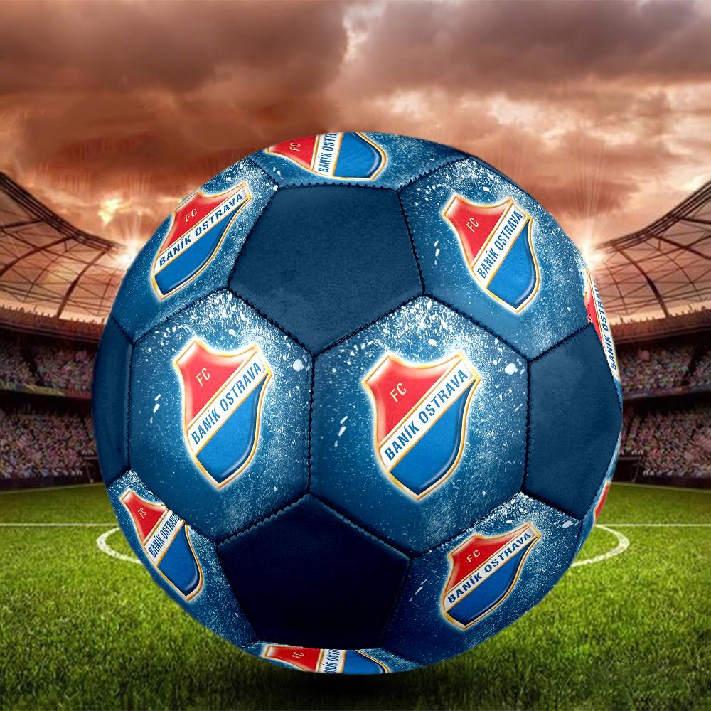 Banik Ostrava FC Soccer Ball, Colorful, Suitable for All Ages, Machine-stitched, PVC Material, Competition Grade, Durable and High Bounce