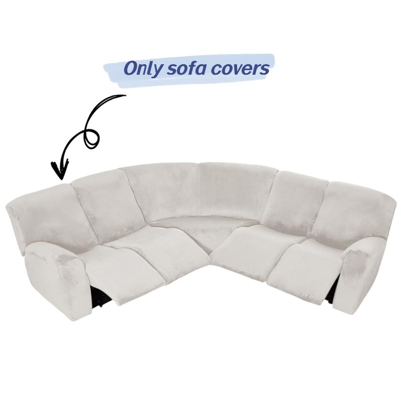 Cover Full Elastic Sofa Slipcover 5 Seater Corner Recliner Couchcover Sectional