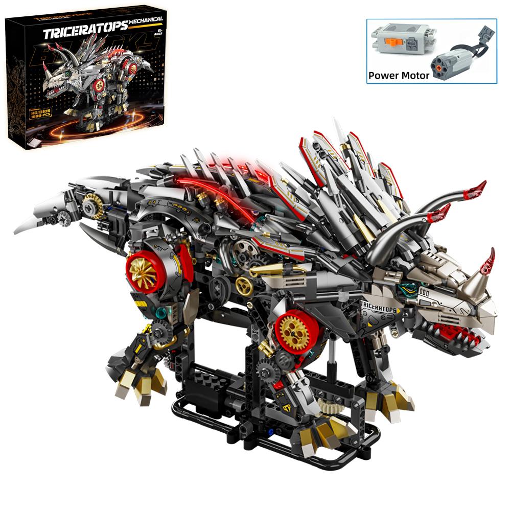 Superior-Grade Tech-Styleal Mechanical Premium-Quality Triceratops Superior-Grade Assembly Assembly-Bricks Superior-Grade 1688Pcs High-Standard