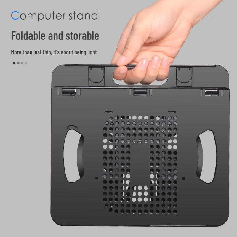 Drehbarer verstellbarer Laptop-Ständer mit Kühlung, tragbarer Desktop-Erhöhung, handgehaltene höhenverstellbare Basis
