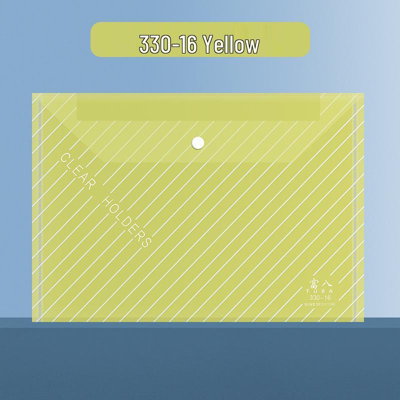 

A4 Transparent Waterproof Snap Button Document Bag - Customizable Label Plastic Archive Bag Economy-14