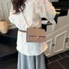 High-end Niche Bag Women's New Fashionable Red Shoulder Bag Crocodile Pattern Chain Crossbody Small Square Bag