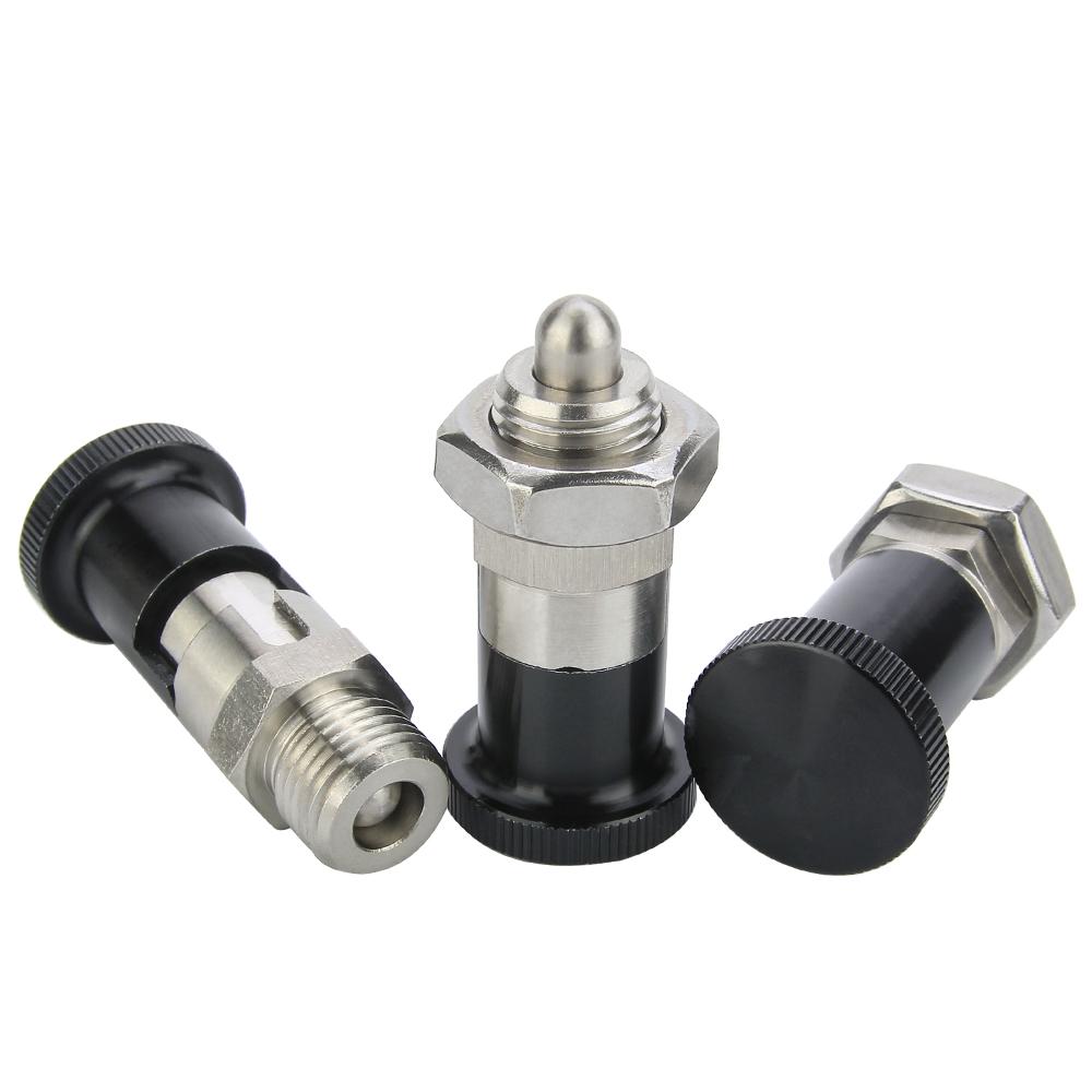 1 Stück Einpressbarer Kugeliger Federdruckbolzen KST214 Edelstahlfeder Selbstsichernder Knopf Rückstellknopf Federdruckbolzen Indexierbolzen