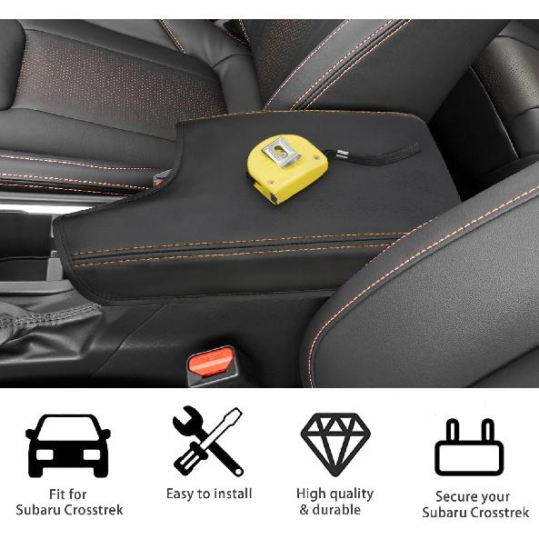 Center Console Armrest Cover for Subaru Crosstrek Accessories 2018-, for Impreza 2017- Arm Rest Box Lid Protection Trim, Armrest Seat Leather