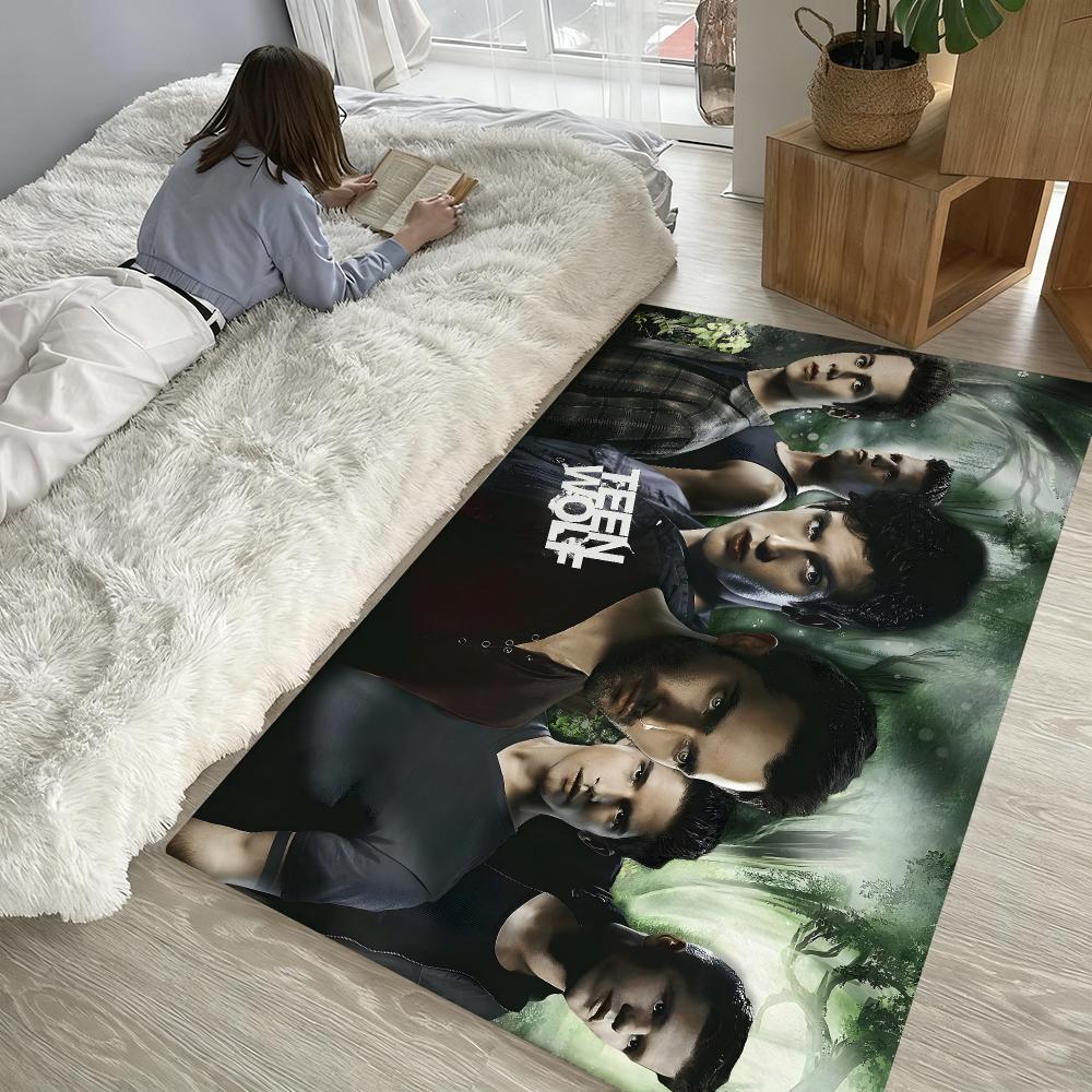Popular TV Teen Wolf Floor Mat Soft Thickened Absorbent Non-Slip Bedroom Living Room Door Mat Home Decor Flannel Rugs