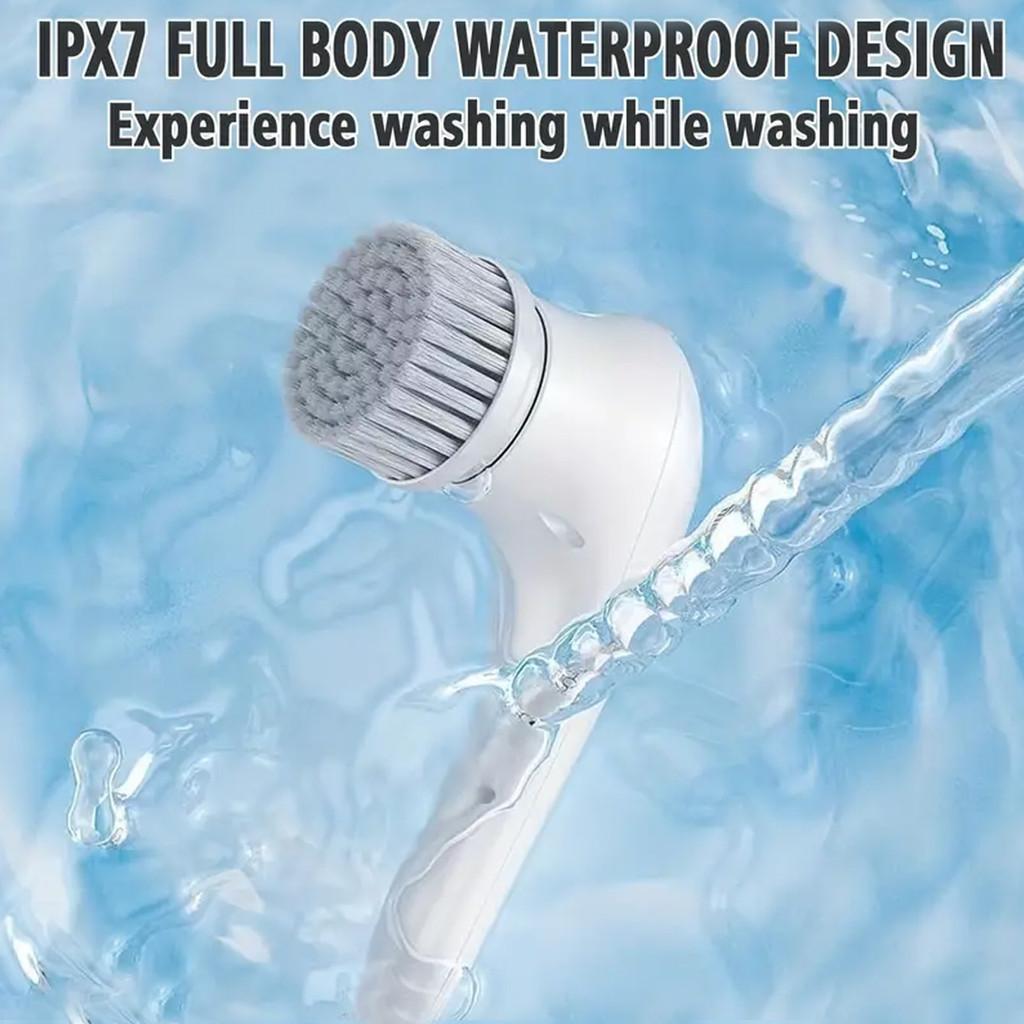 Household Cleaning Brush Bathroom Sink Rotary Brush Power Spin Scrubber White Kitchen Appliances Electric Scrubber