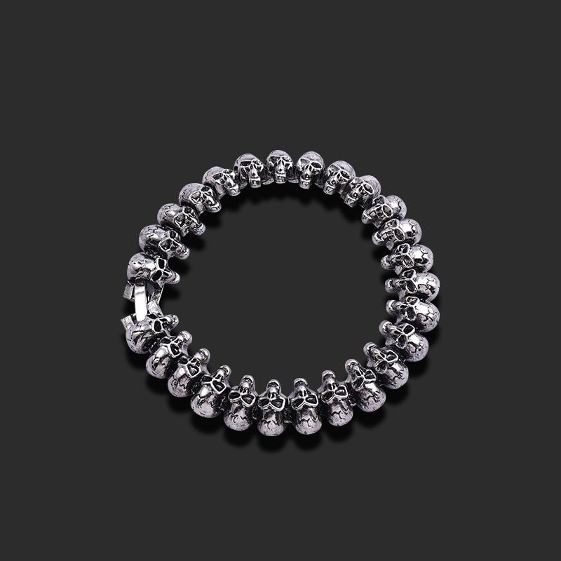 1pcs Fashion Men 'S Skull Stainless Steel Bracelet Women Hand Punk Bracelet Titanium Steel Luxury Bracelet Europe United States