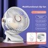 4 in 1 Clip Fan 5 Speeds 3 Night Lights 720° Rotation USB Rechargeable Brushless Motor Ultra Quiet for Home Office Dorm Camping