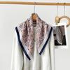 Retro Cotton And Linen Herringbone Pattern Small Square Scarf Silk Scarf Versatile Square Scarf Belt Silk Scarf Clothing With Neck Scarf