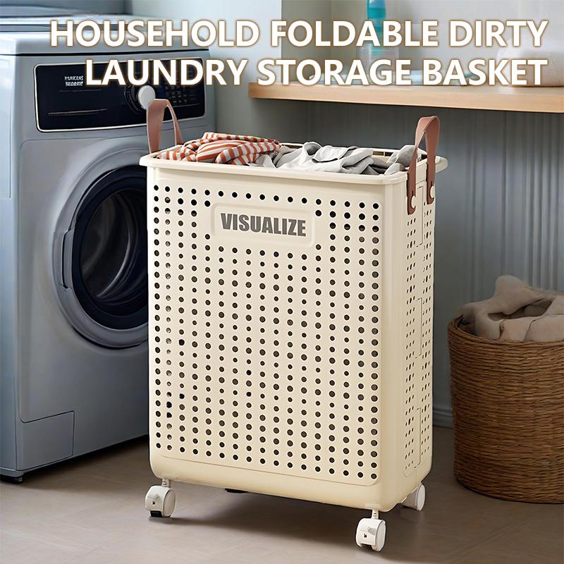 Foldable Laundry Basket, Large Storage Bin for Dirty Clothes, Suitable for Home, Balcony, and Bathroom XL белый