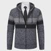 Cárdigan con capucha estilo coreano 2023 para hombre: manga larga, grueso, tendencia otoño/invierno.