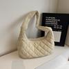 Diamond Embroidery Tote Bag Shoulder Bag Women Solid Color Large Capacity Crossbody Bag