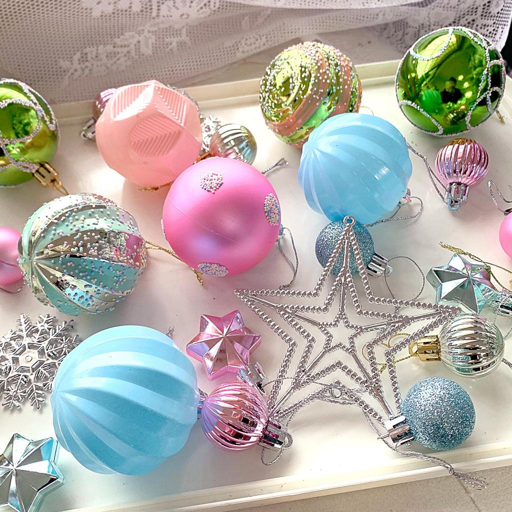 Electroplated Reindeer Plastic Hand-Painted Christmas Ball Set - Tree Ornaments