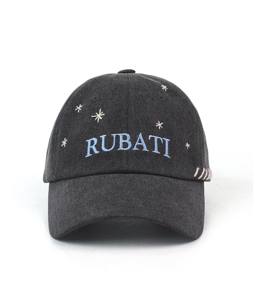 RUBATI Stella Handstitch Vintage Pigment Ball Cap_Charcoal