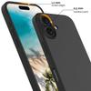 Coque de protection pour iPhone 16 - BOOLING - Silicone Souple - 2 Verres Trempés - Noir - Anti-Rayures