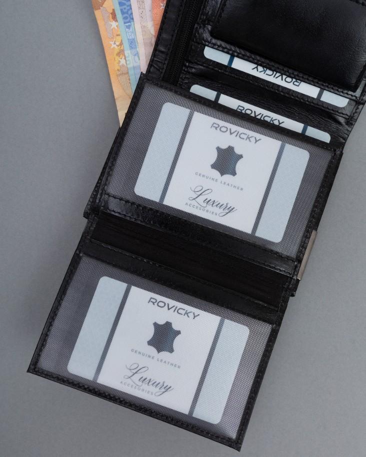 Men's Leather Wallet RM-06-BCF-BP-9557 Black