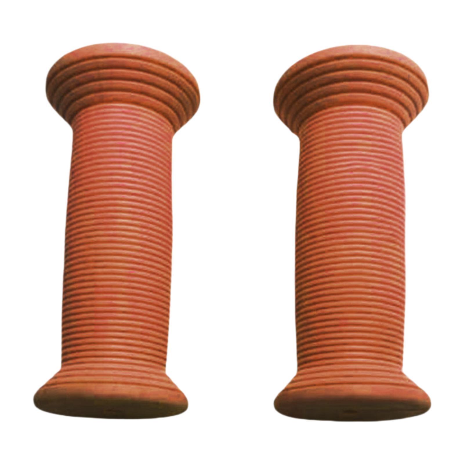 

2x Kids Bike Handlebar Grips Wear Resistant Bike Handle Grips for Balance Bikes Boys Girls Mountain Bikes Scooter Bikes Children коричневий