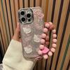 Luxury High-End Wind Fine Hole Anti-Drop 17 Mobile Phone Case Is Suitable For Apple 16Pro Cartoon Kt Cat Pink Epoxy