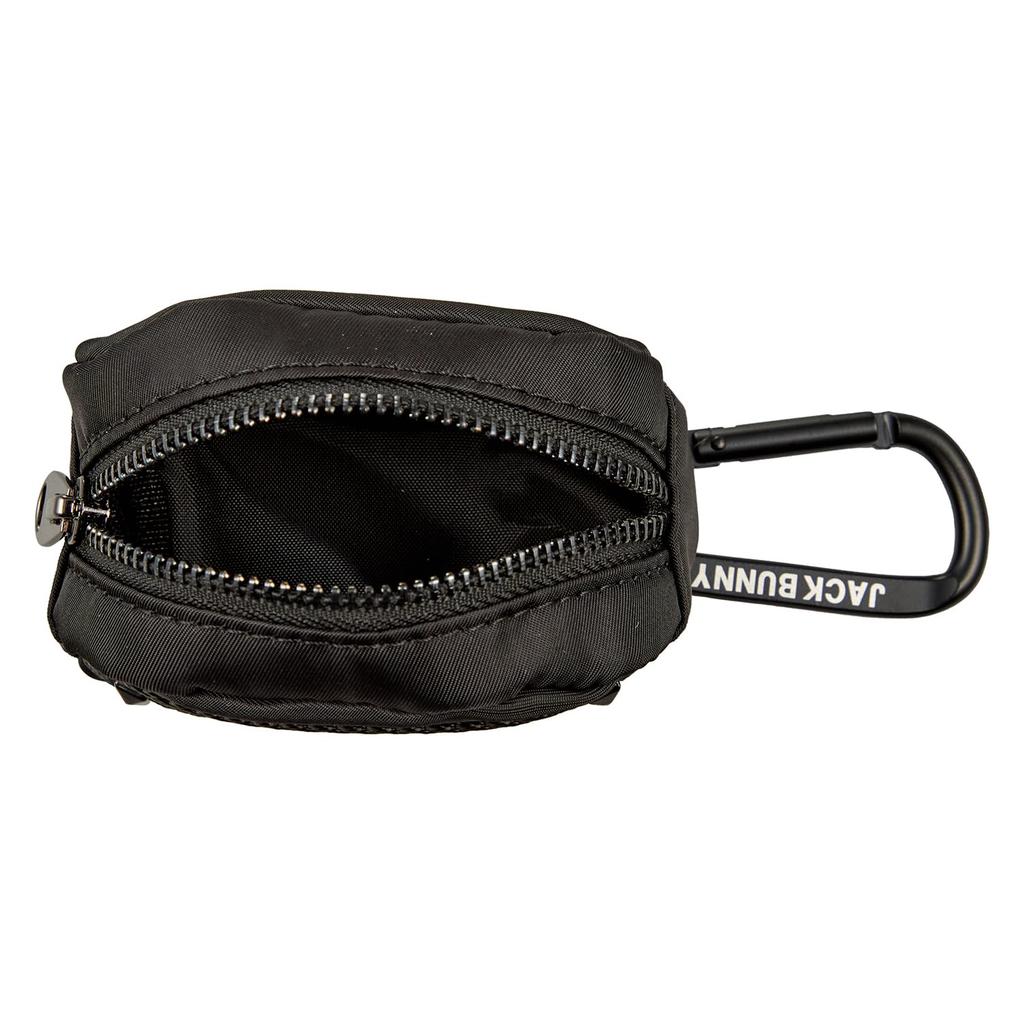 Jack Bunny Golf Ball Pouch (Logo Print, Carabiner Included, Holds 2 Balls) - Black, FR (Product Code: 262-4284902 010)