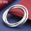 925 Sterling Silver Simple And Luxurious Three-Ring Interlocking Bracelet - Stylish Evening Jewelry