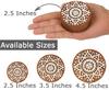 IBA Indianbeautifulart Bloc de imprimare textilă Mandala ștampilă din lemn sculptată manual bloc de lemn imprimat ștampilă textilă pentru blocuri de ceramică din material textil - 2,5