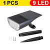 Solar LED Garden Pathway Light 9 LEDS 1 Modes Outdoor Waterproof Lawn Lamp for Camping Weddings Christmas Garden Lighting